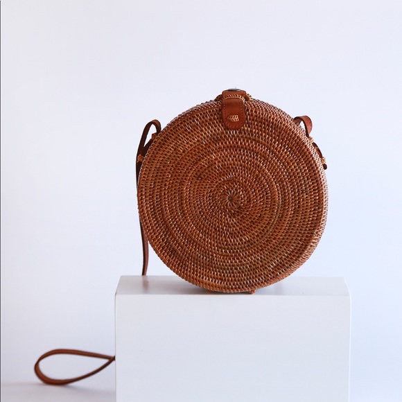 Folk Fortune Natural Ratan Roundie Bag - Picture 5 of 8